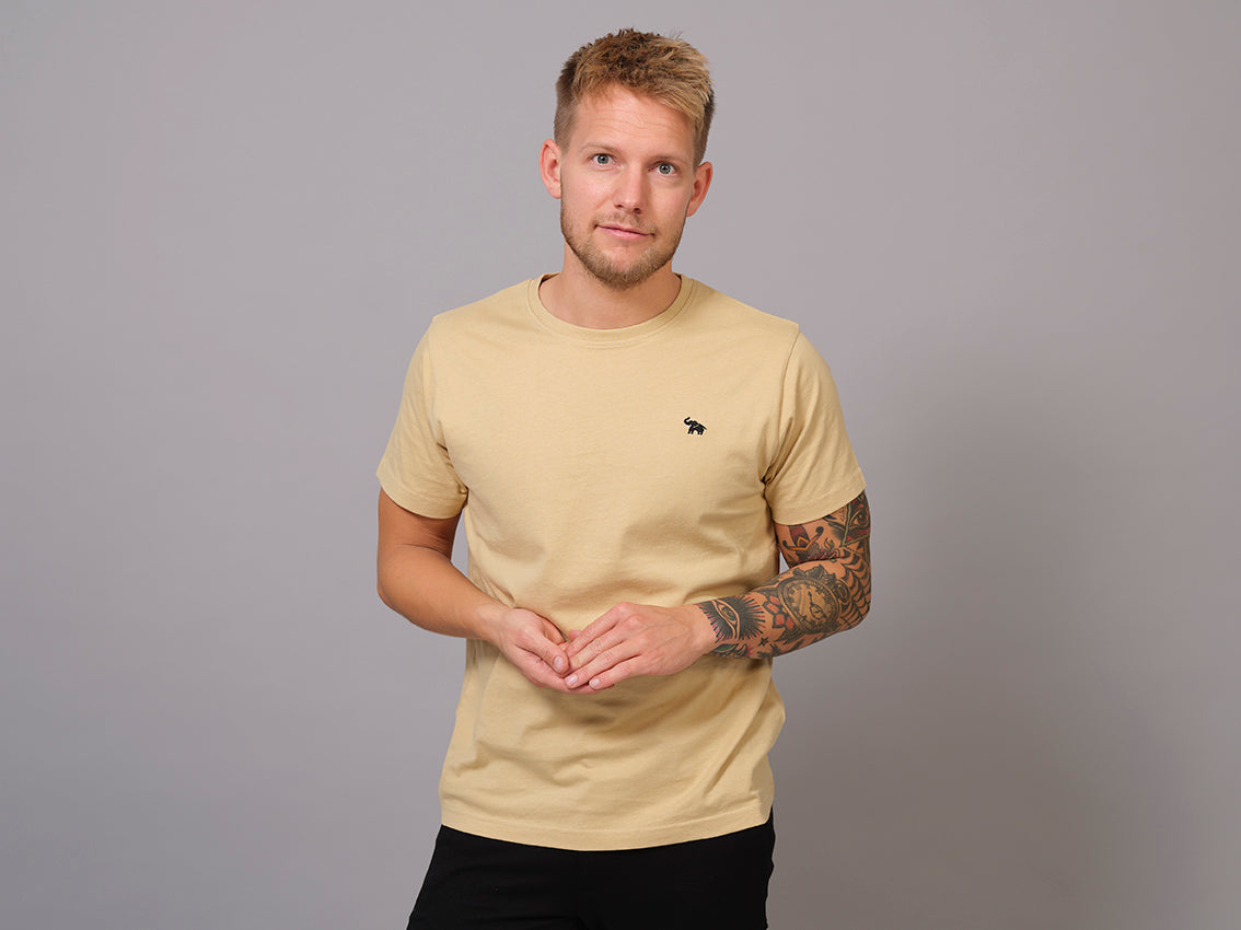 Camiseta Algodón Orgánico Beige - Elefante