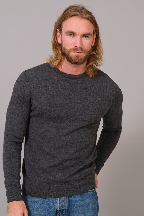 Jersey de Lana Orgánica Gris Oscuro