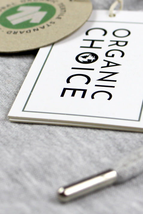 Sudadera Algodón Orgánico Gris Detalle