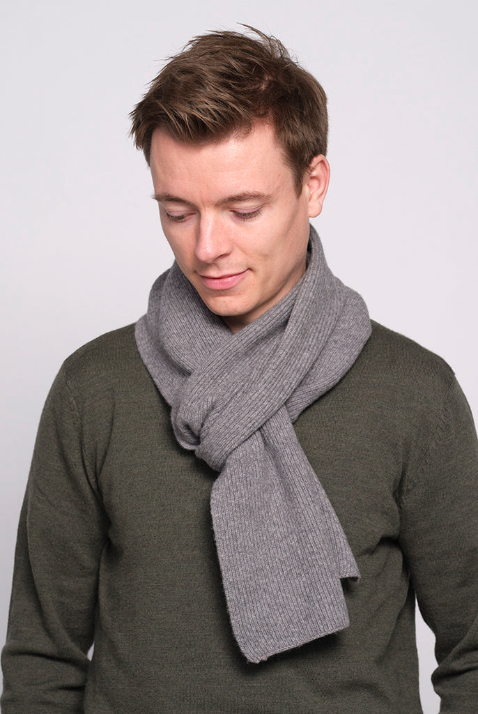 Bufanda de Lana Orgánica Gris