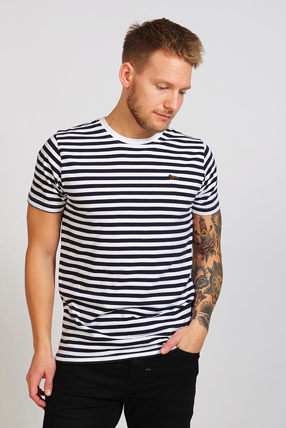 Camiseta Algodón Orgánico a Rayas - Tigre