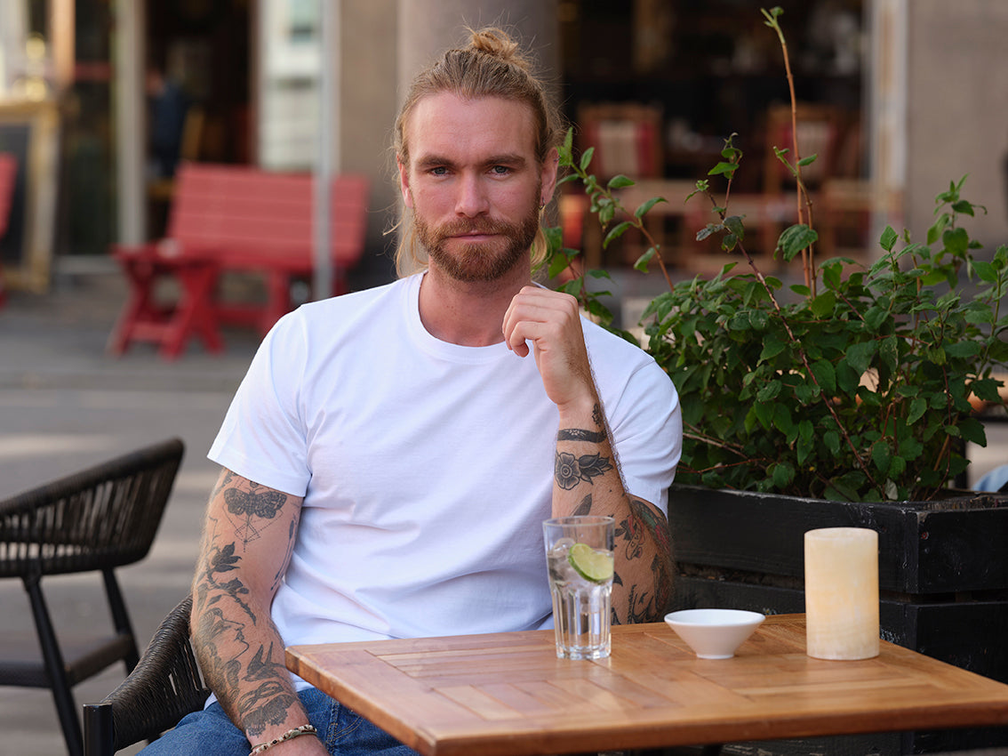 Camiseta Tigre Algodón Orgánico Blanca Hombre