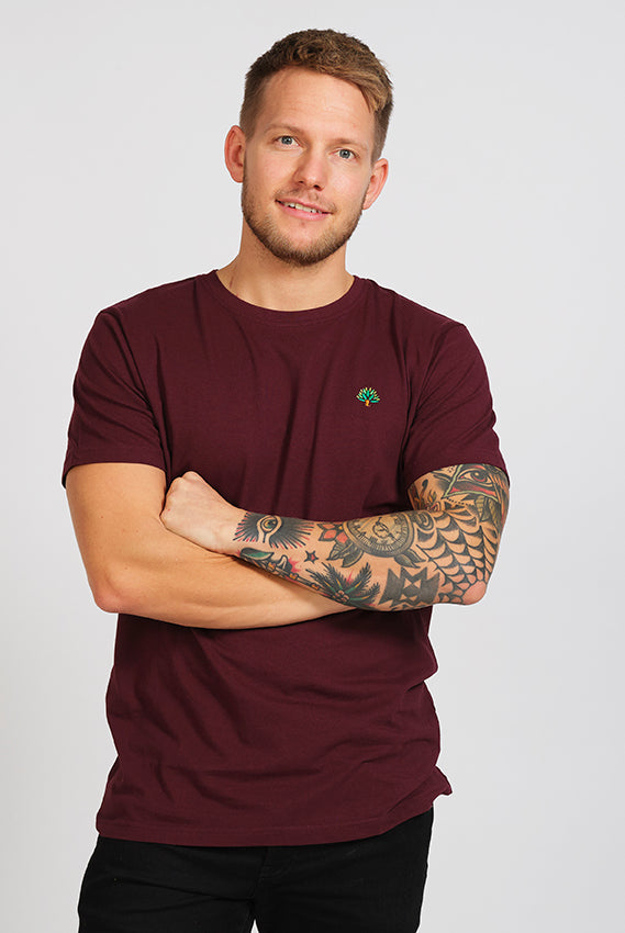 Hombre Camiseta Granate Árbol