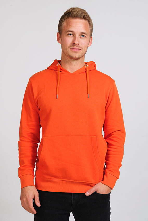 Sudadera Algodón Orgánico Naranja para Hombre