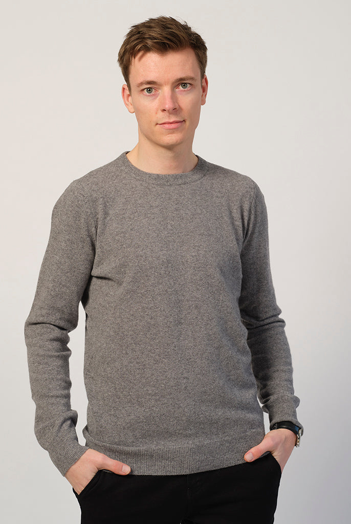 Jersey de Lana Gris Claro Hombre