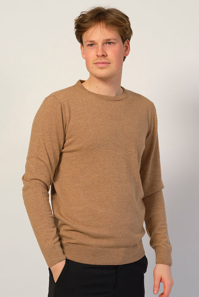 Jersey de Lana Orgánica Hombre Beige