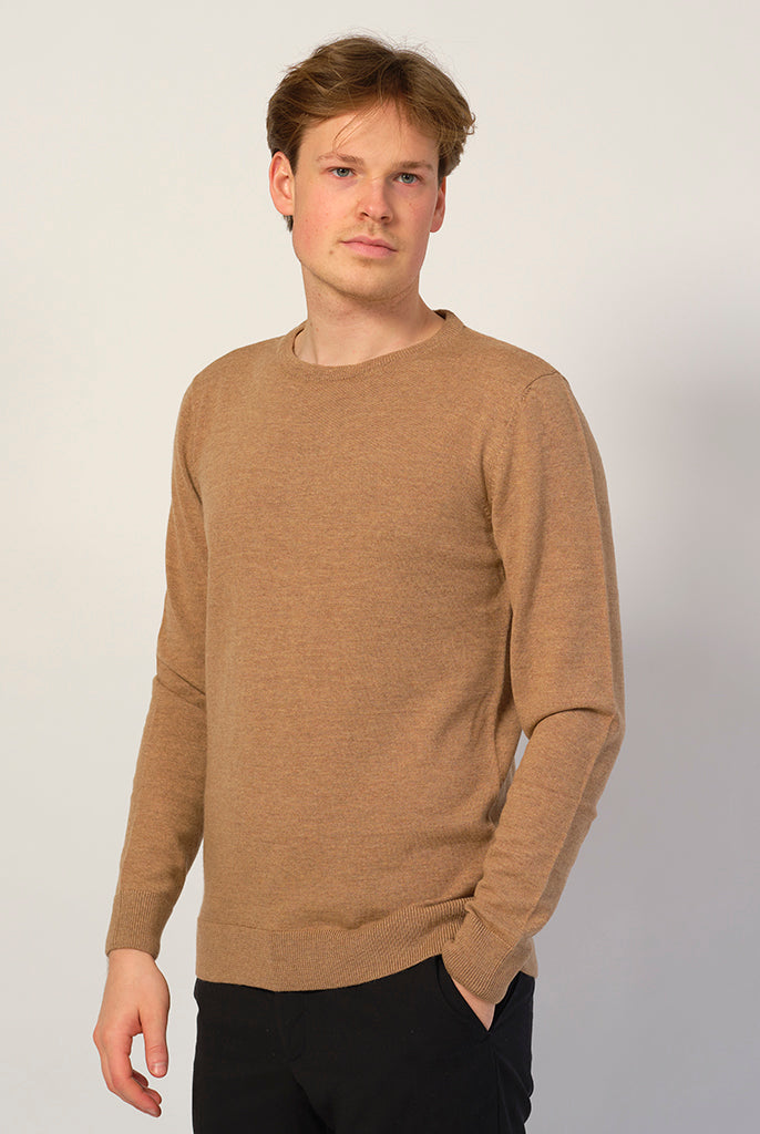 Jersey de Lana Orgánica Beige Hombre