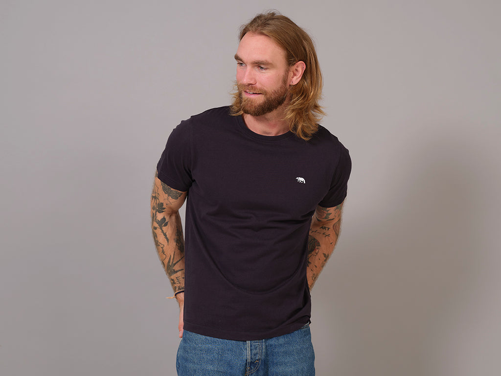 T-shirt en Coton Biologique pour homme Bleu Navy - Ours Polaire