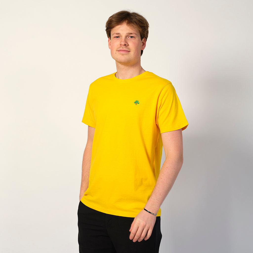 T-shirt en Coton Biologique pour homme Jaune - Arbre