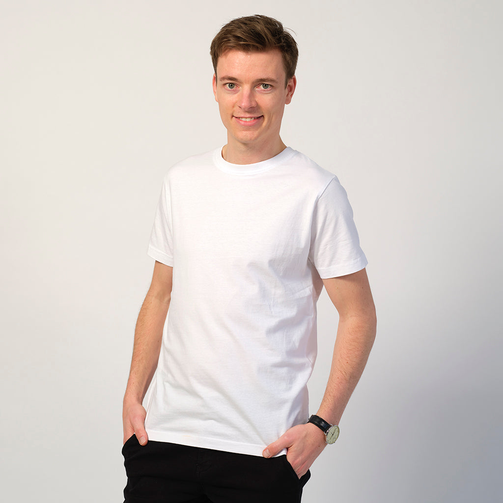 homme T-shirt en Coton Biologique Blanc - Tigre