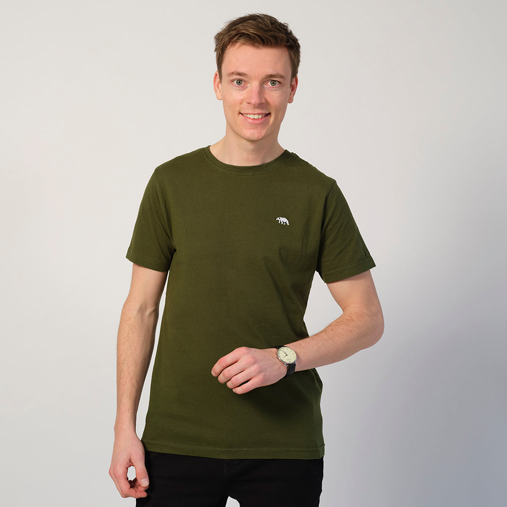 T-shirt pour homme en Coton Biologique Vert - Ours Polaire