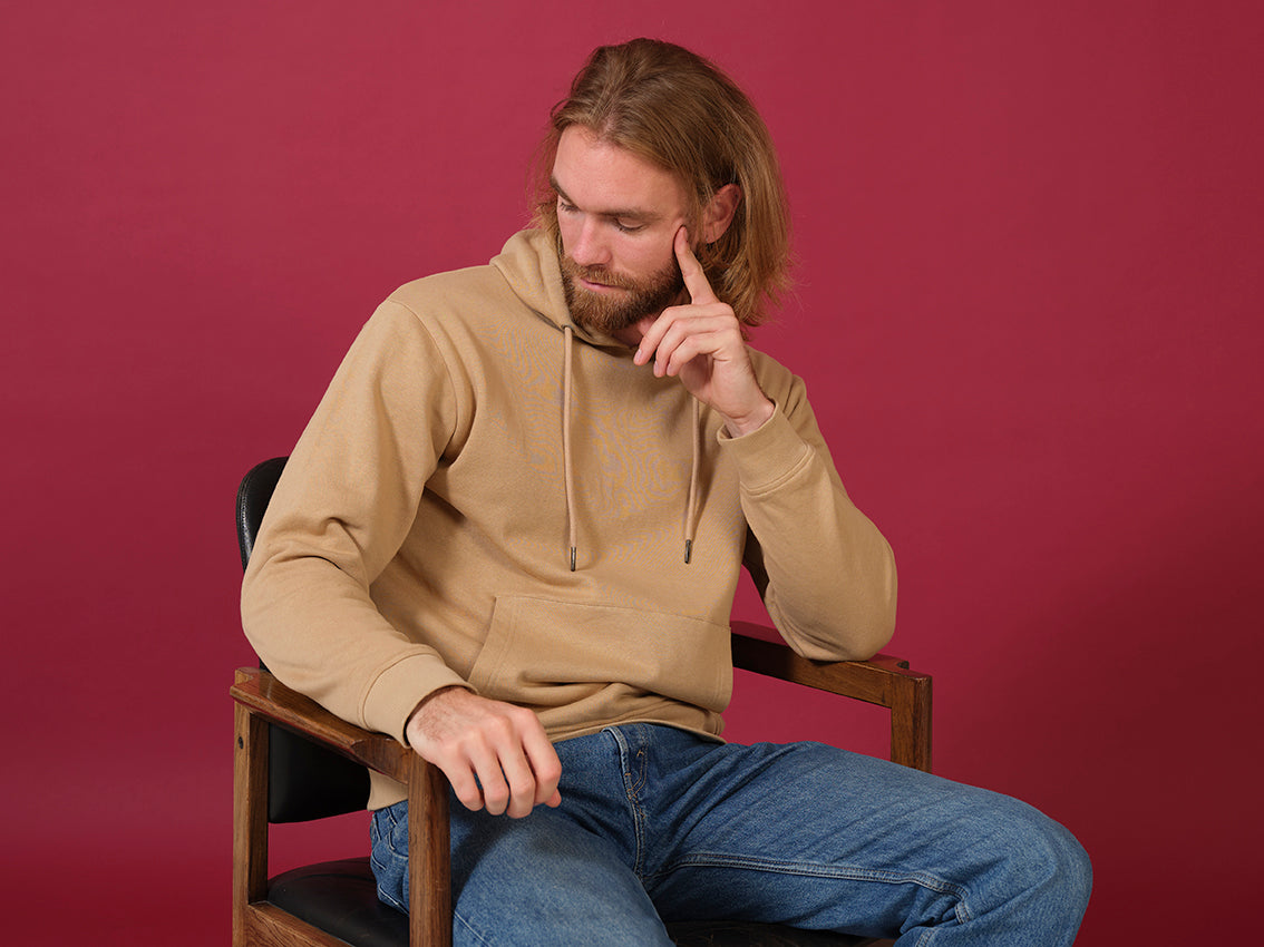 Sweat-shirt pour homme Coton Biologique Beige