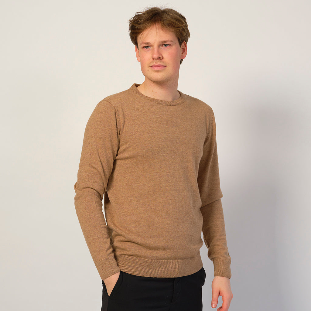 Pull pour homme en Laine Mérinos Biologique Beige