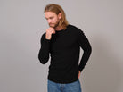 Pull en Laine Mérinos pour homme Biologique Noir